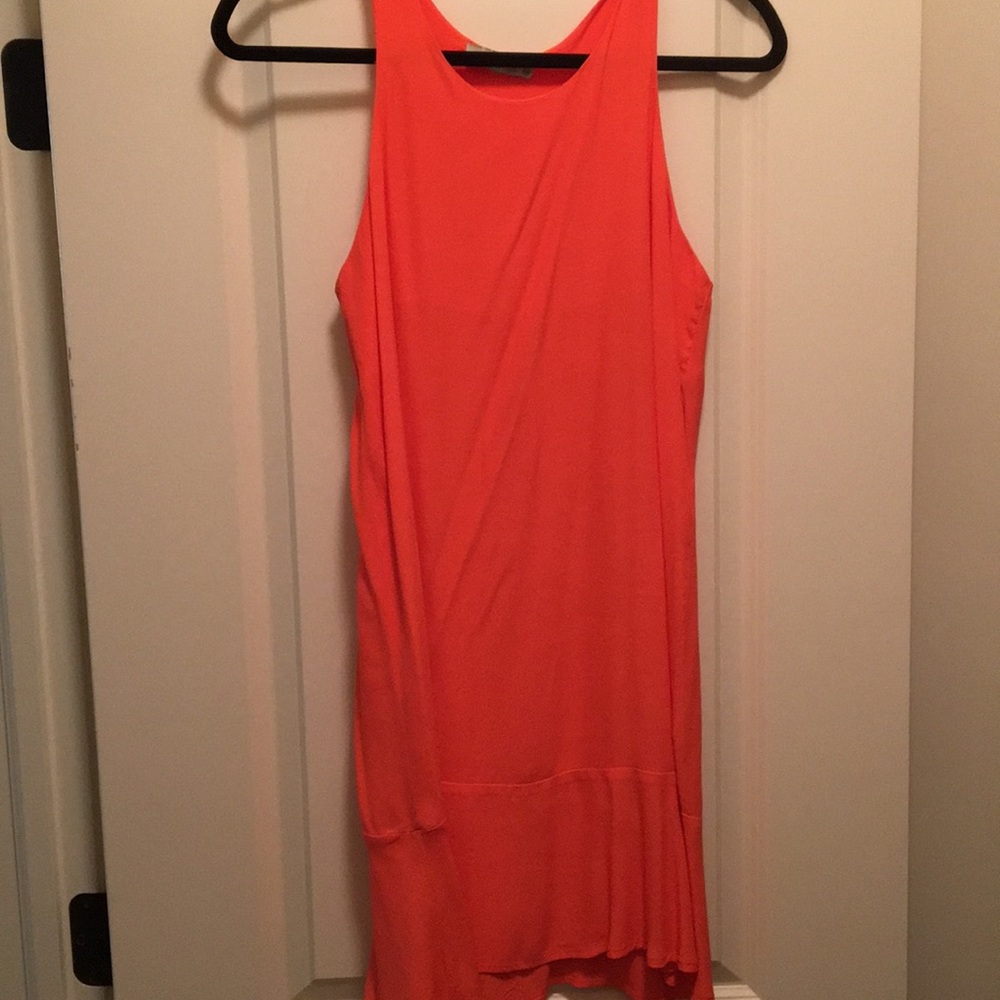 Coral flowy dress